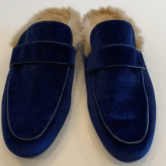 Steve Madden Kaden/Kade01S1 Blue Velvet Mules, 10M - Picture 2 of 14